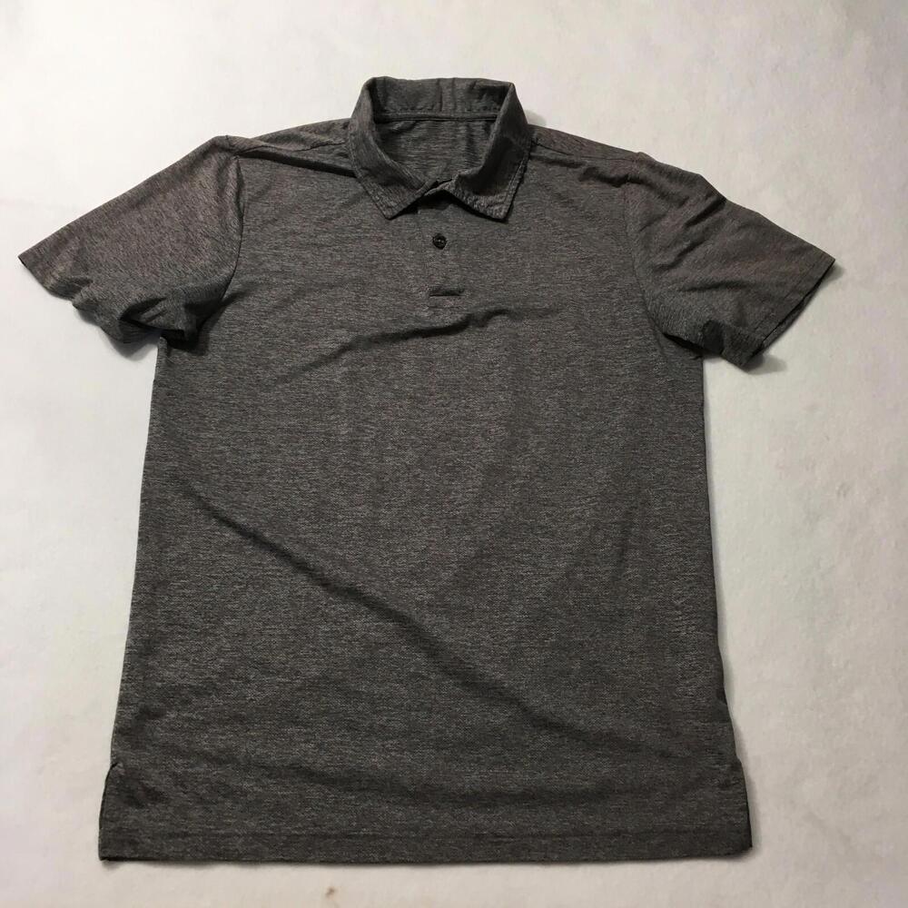 Polo Shirt Mens M Gray Evolution Golf Performance Stretch Heathered